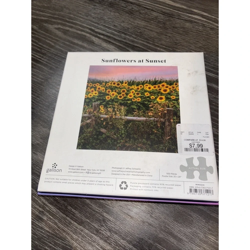 Galison sunflowers sunset